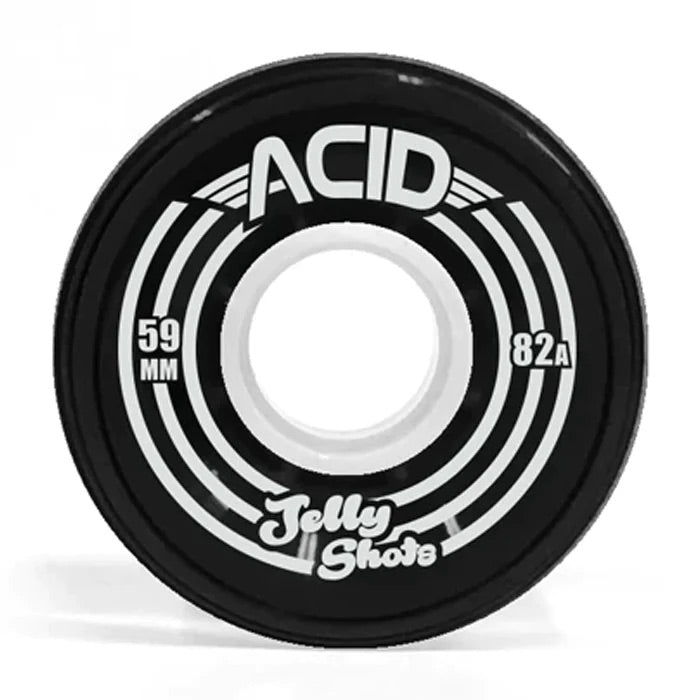 ACID CRUISER JELLY SHOTS WHEELS - 80a 59mm - Black/White Swirl
